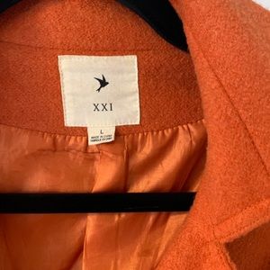 Orange Pea Coat